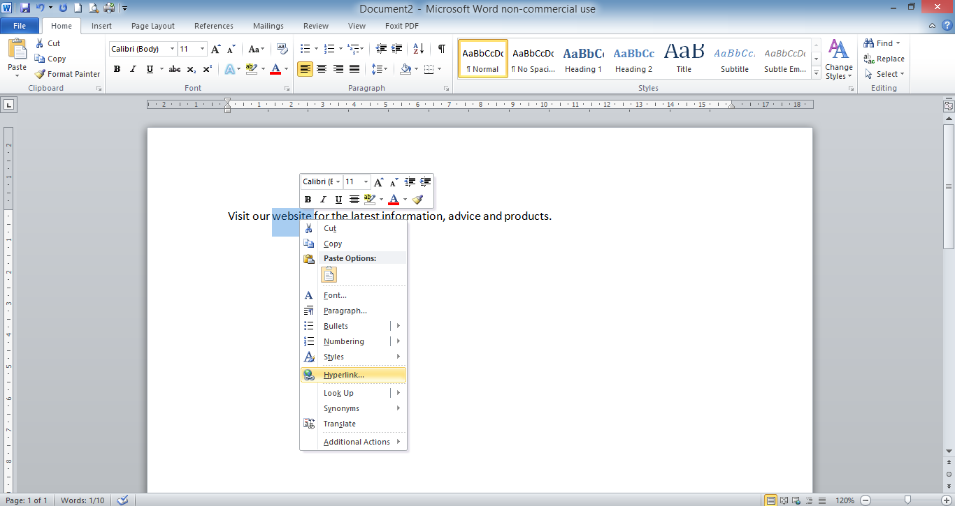 java microsoft word insert image link to file